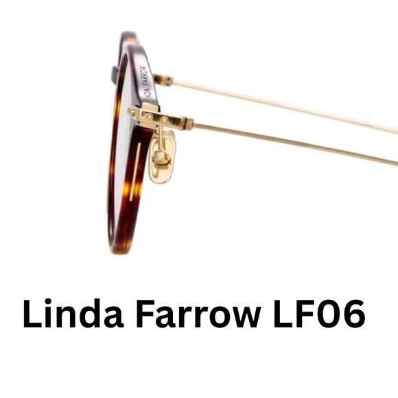 🔥 New Linda Farrow Optical LF06 Tortoise Gold Handmade Eyeglasses $895 - Picture 3 of 6